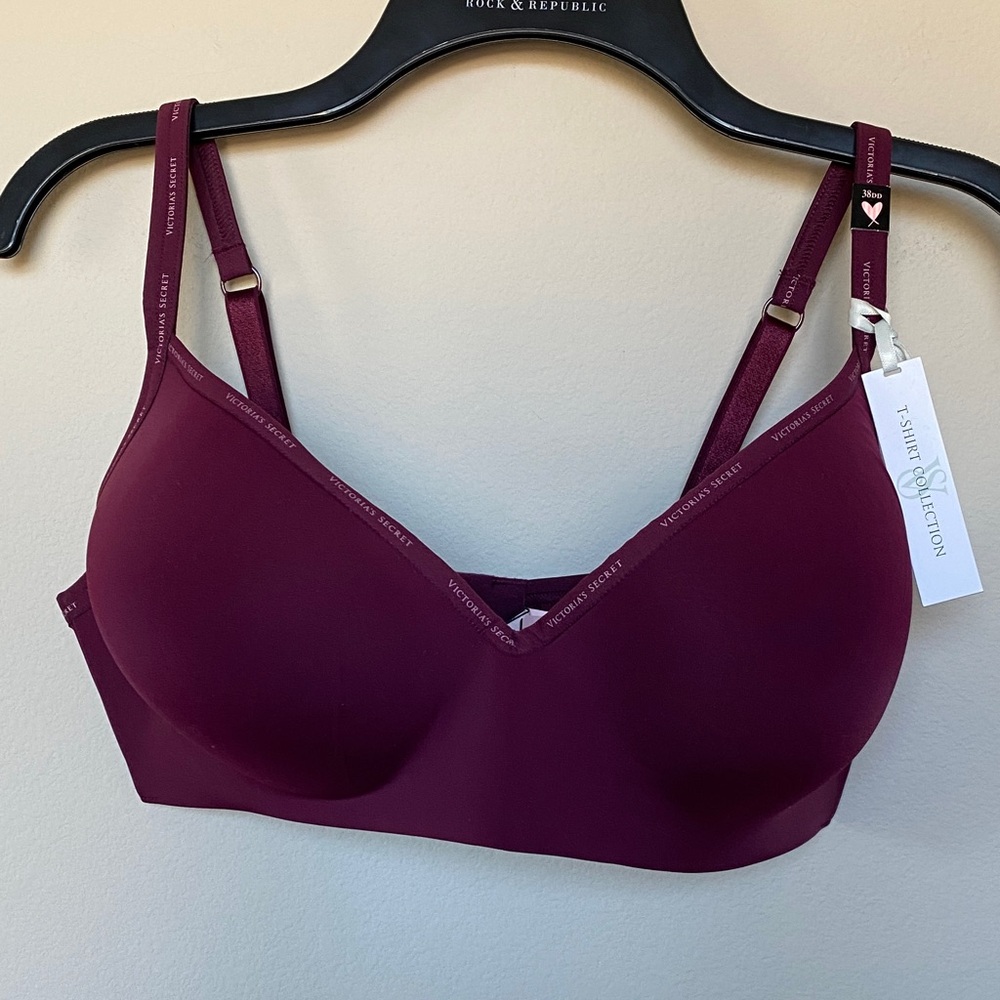 Victoria’s Secret Burgundy Padded Wireless T-Shirt Bra
